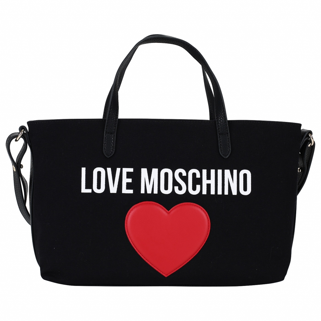 Черная женская сумка Love Moschino LM and Heart