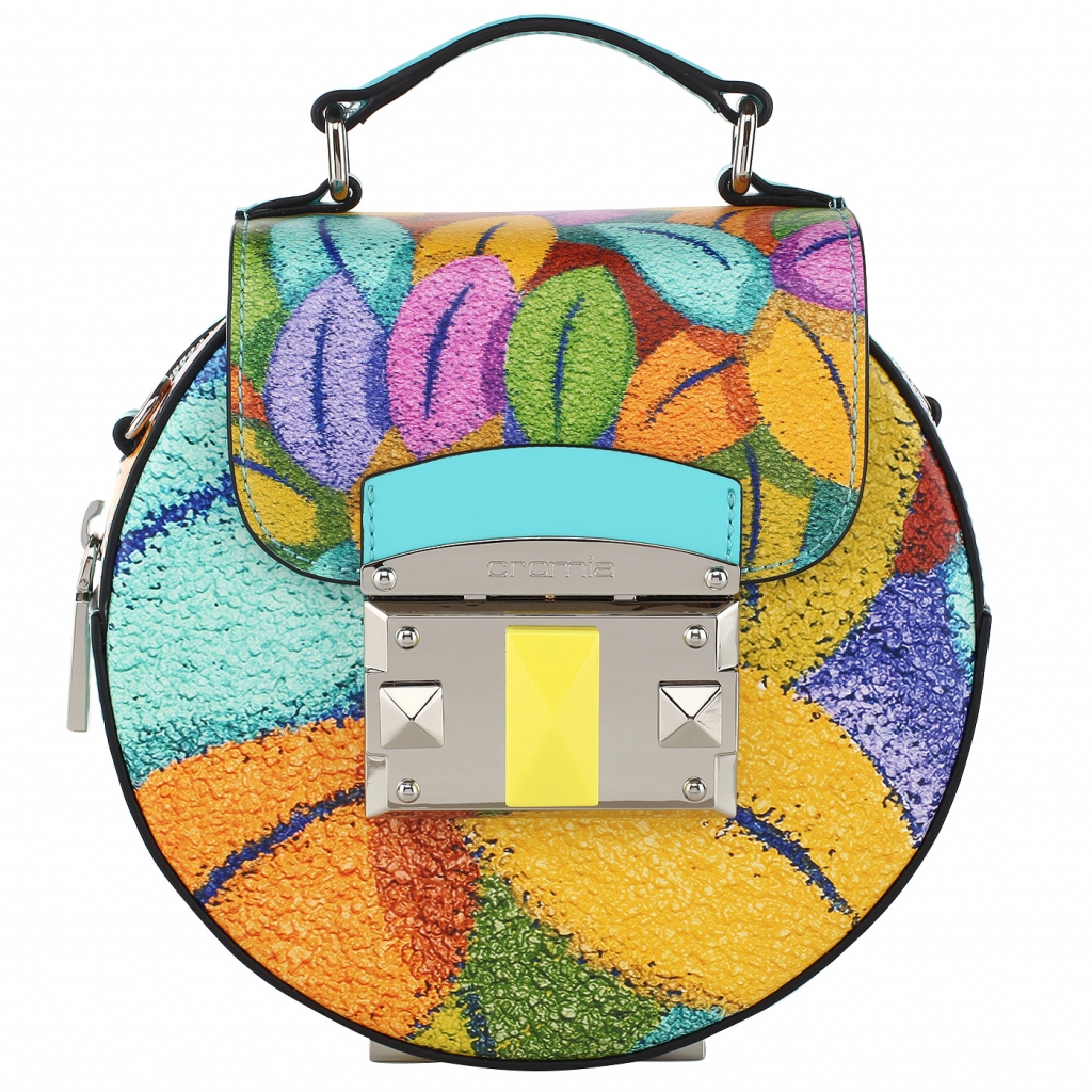 Круглая сумочка с принтом Cromia Felicita