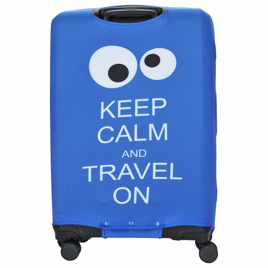 Чехол для чемодана Eberhart Keep Calm and Travel On Blue