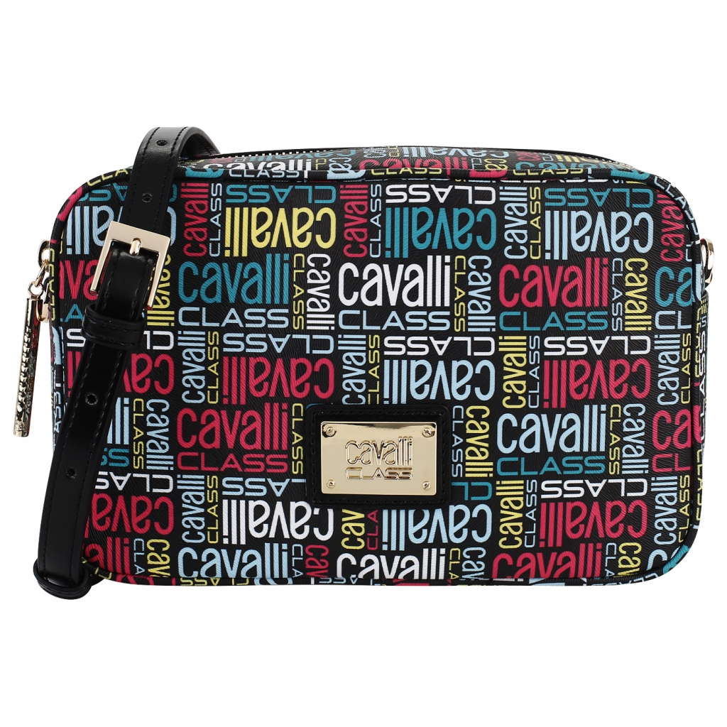 Тисненая сумочка с двумя ремнями Cavalli Class Belt bag